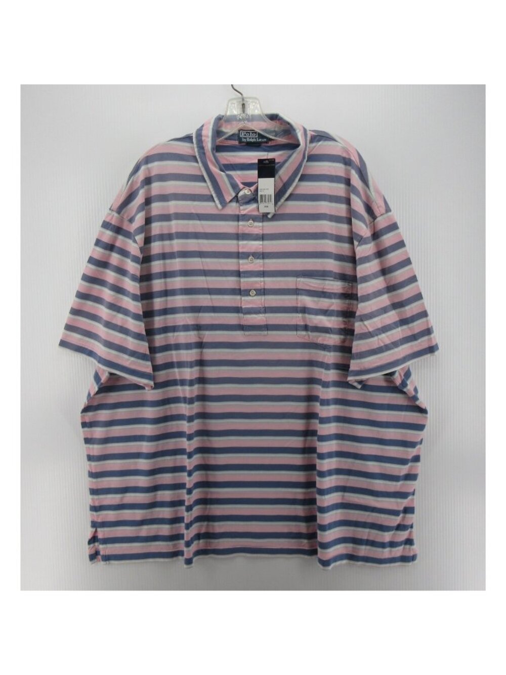 Polo Ralph Lauren Polo Shirt 3XB Big Pink Pullover Golf Striped Pocket